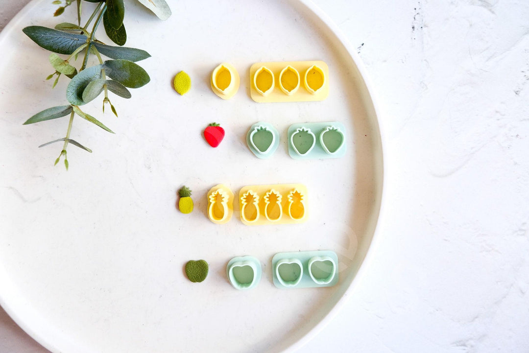 Fruit Stud Earring Clay Cutter Set: Mini Polymer Clay Cutters