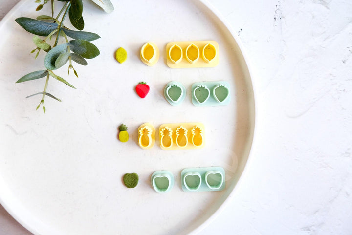 Fruit Stud Earring Clay Cutter Set: Mini Polymer Clay Cutters