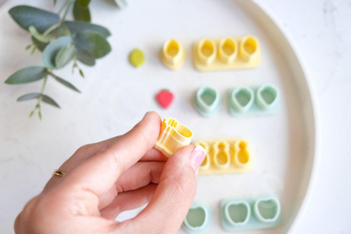 Fruit Stud Earring Clay Cutter Set: Mini Polymer Clay Cutters