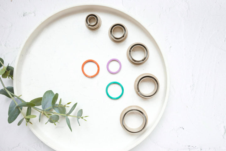 Geometric Circle Polymer Clay Cutter – 20–40mm Round Clay Cutters for Earrings, Hair Clips & Biscuits, 3D Printed Jewelry Making Tools