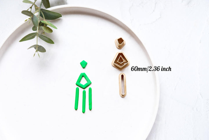 Geometric Clay Earring Cutters: Boho Moroccan Shapes (3pc)