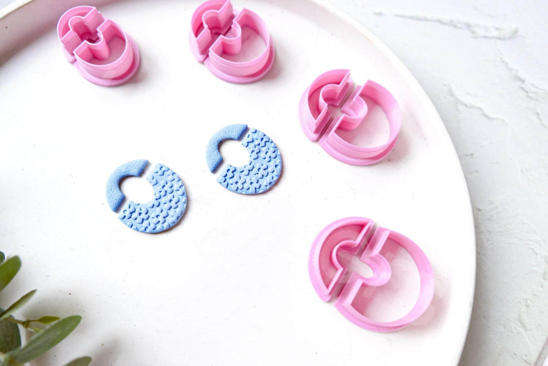 Geometric Polymer Clay Cutter Set: Earring & Biscuit Cutters