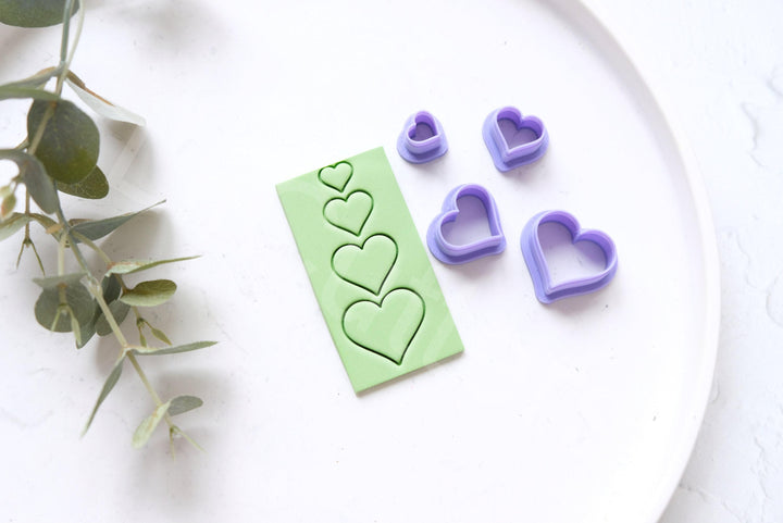 Geometric Heart Clay Cutter: Polymer Clay Jewelry Tool