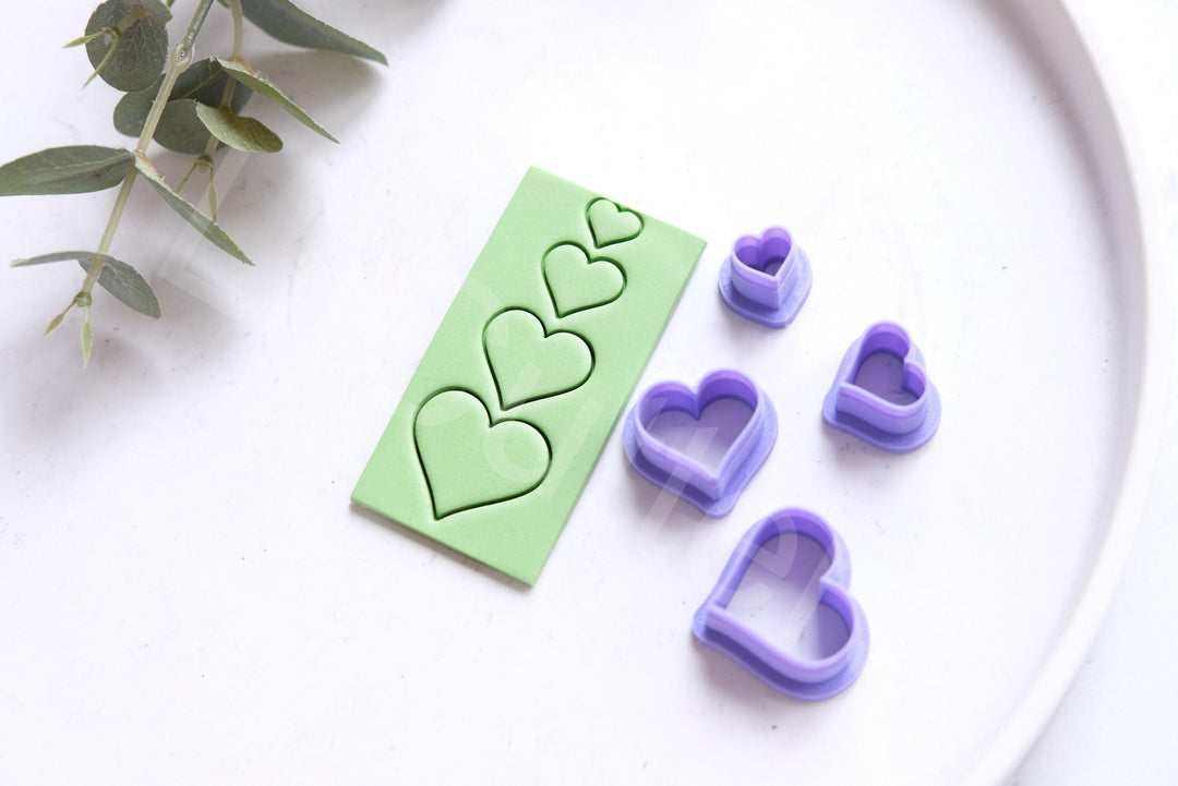 Geometric Heart Clay Cutter: Polymer Clay Jewelry Tool