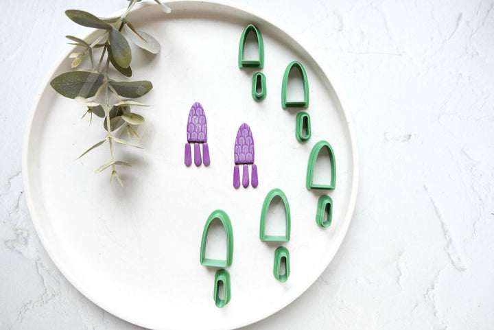 Geometric PLA Clay Cutters (2 pcs) - Art Deco, Organic Shapes