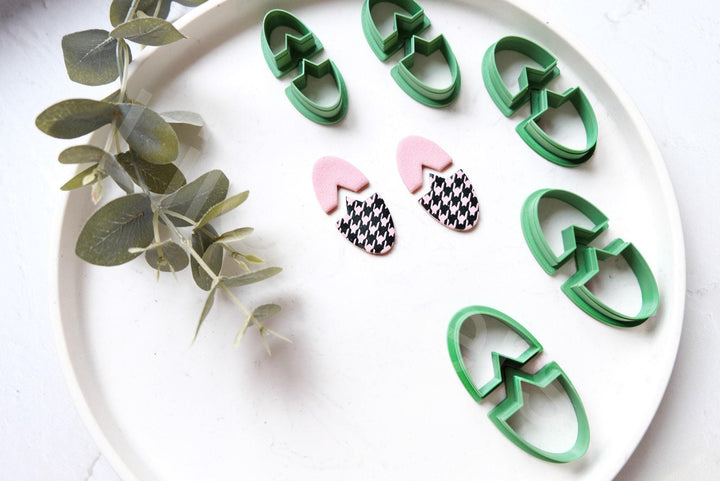 Geometric Clay Cutters: Polymer Clay Earring Making (2pcs)