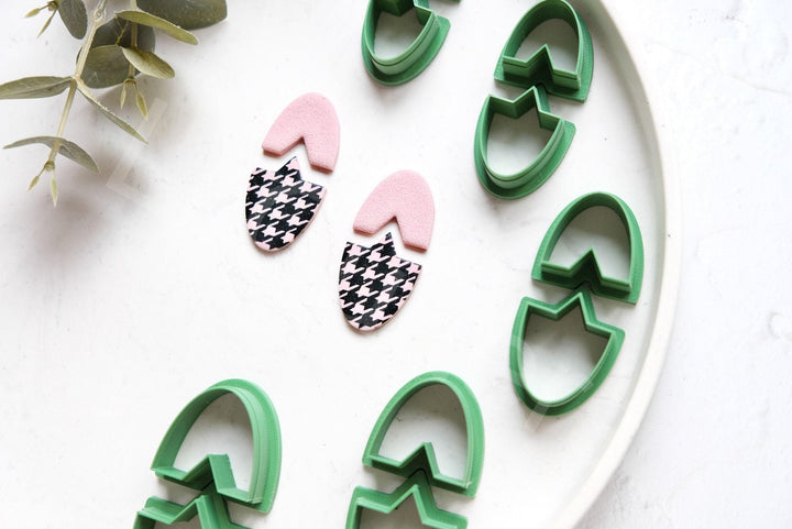 Geometric Clay Cutters: Polymer Clay Earring Making (2pcs)