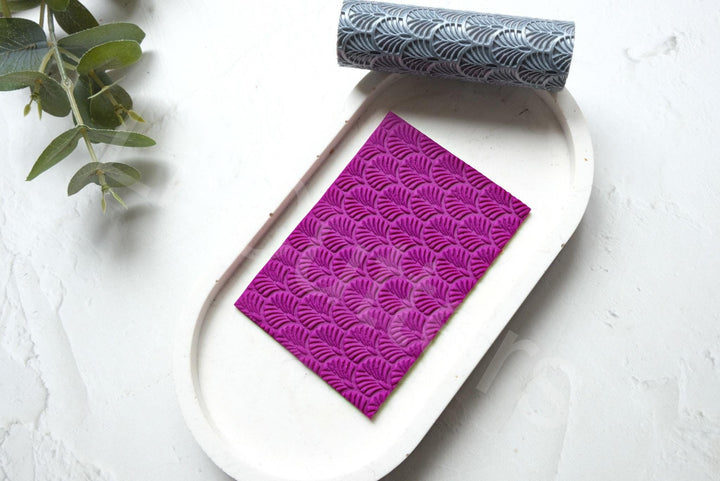 Arch Clay Texture Roller: Geometric Polymer Clay Pattern