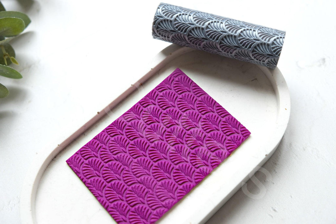 Arch Clay Texture Roller: Geometric Polymer Clay Pattern