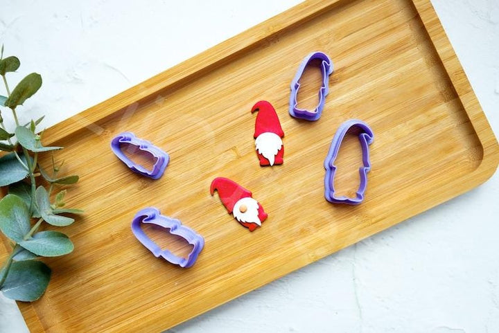 Gnome Christmas Clay Cutter Set: Polymer Clay Earrings, Ornaments