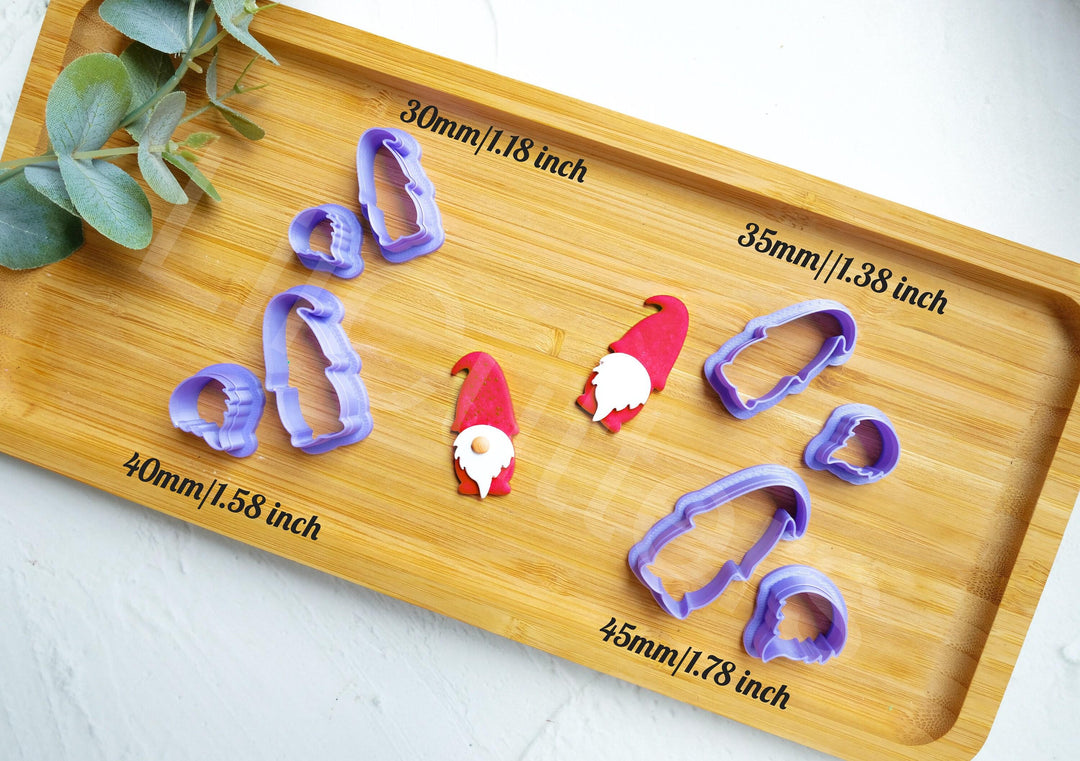 Gnome Christmas Clay Cutter Set: Polymer Clay Earrings, Ornaments