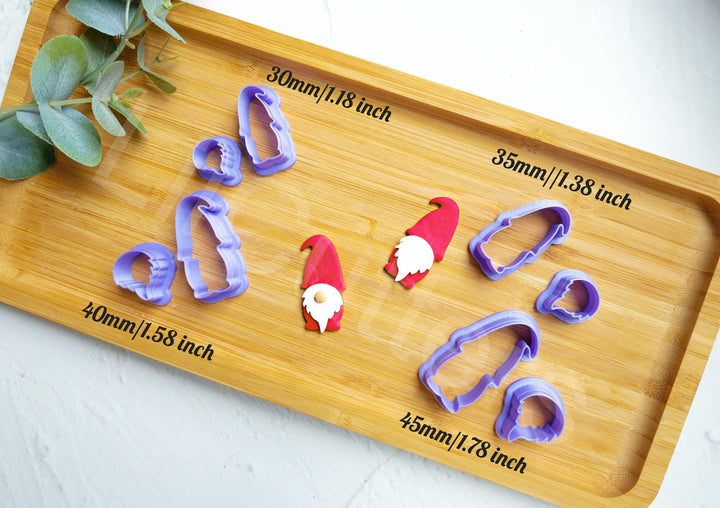Gnome Christmas Clay Cutter Set: Polymer Clay Earrings, Ornaments