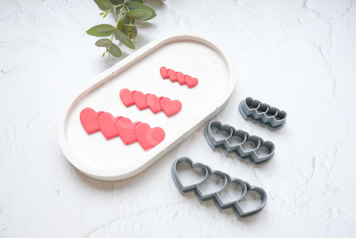Heart Hair Clip Polymer Clay Cutter: Barrette Mold Tool