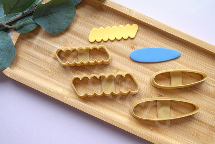 Hair Clip Polymer Clay Cutter Set: 3D Printed Barrette Mold