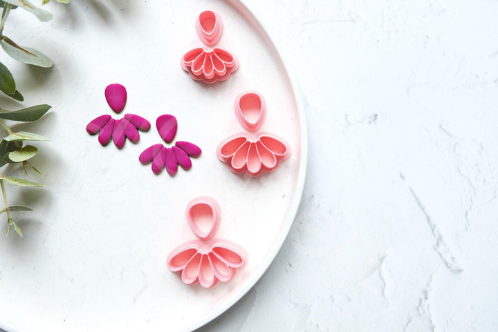 Daisy Clay Cutter Set: Scallop Flower Earring Mold (35-45mm)