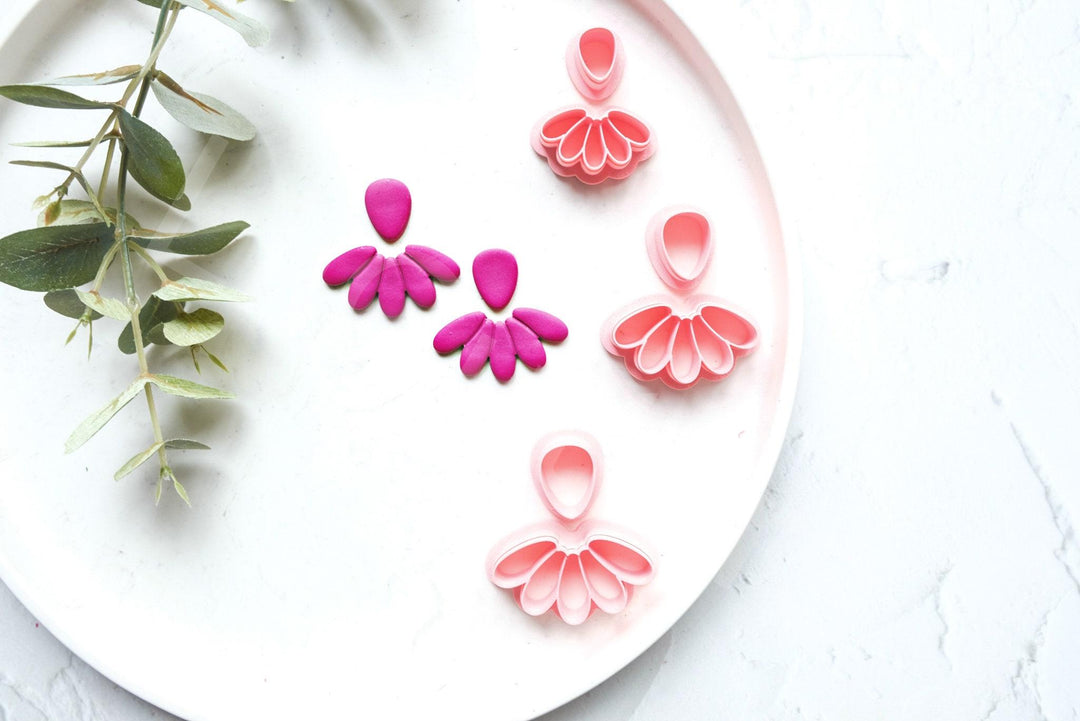 Daisy Clay Cutter Set: Scallop Flower Earring Mold (35-45mm)