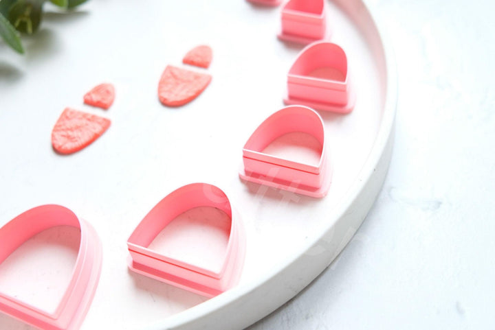 Half Oval Polymer Clay Cutters – Geometric Shapes for Earrings & Hair Clips, Modern DIY Jewelry Mold, Minimalist Polymer Clay Tool