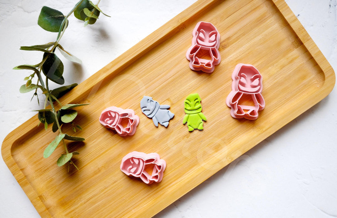 Halloween Boogie Man Clay Cutter Set: Polymer Clay Earrings, Cookie Dough