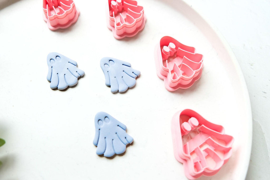 Halloween Ghost Clay Cutter: Spooky Earring & Cookie Mold