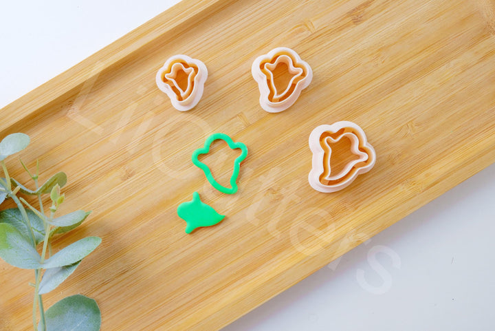 Halloween Ghost Polymer Clay Cutter Set: Mickey Mouse Inspired, 3D Printed (20-40mm)