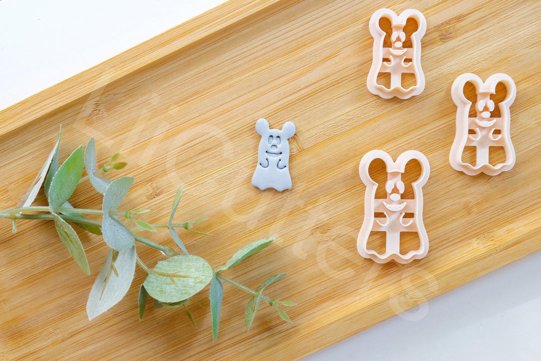 Halloween Mouse Ghost Clay Cutter: Polymer Clay Earring DIY