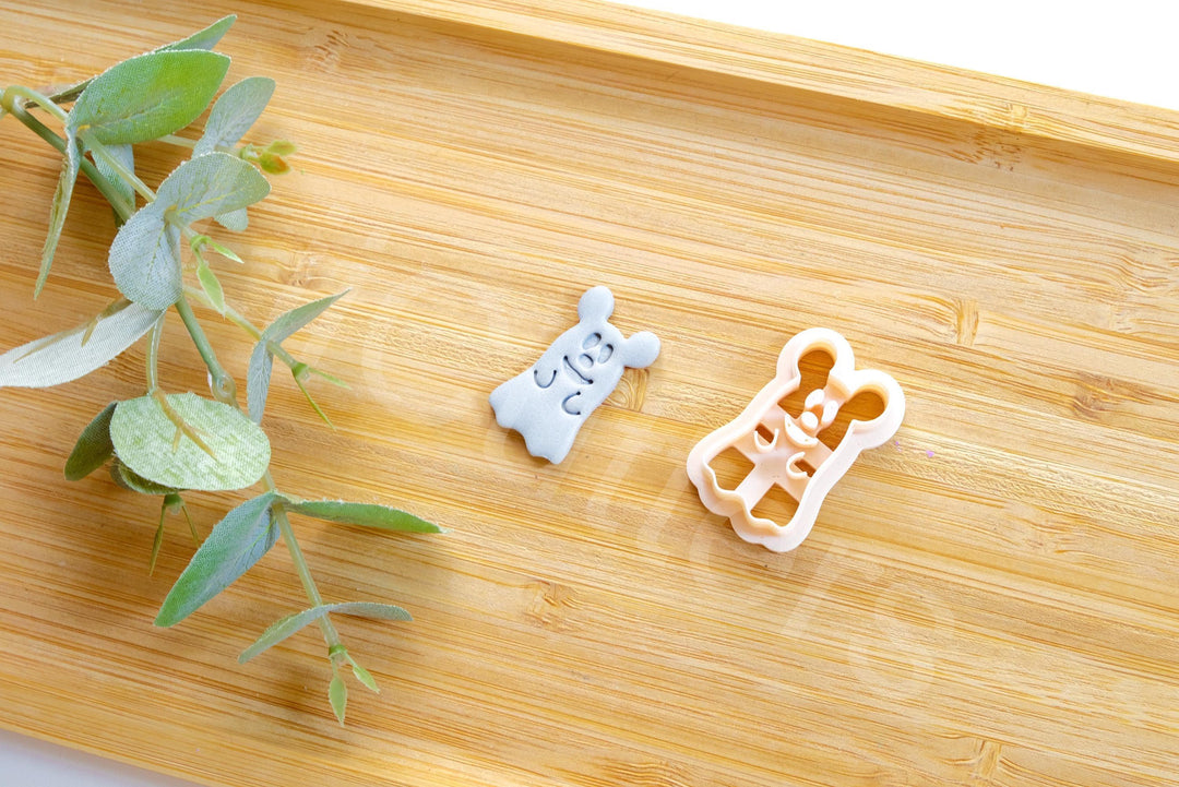 Halloween Mouse Ghost Clay Cutter: Polymer Clay Earring DIY