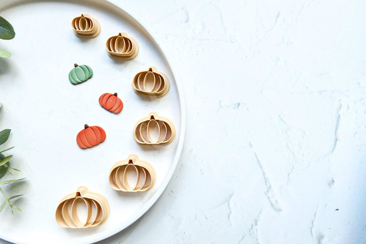 Halloween Pumpkin Clay Cutter Set – Polymer Clay Earring Cutters, Spooky Fall Pumpkin Shapes, DIY Jewelry & Craft Molds
