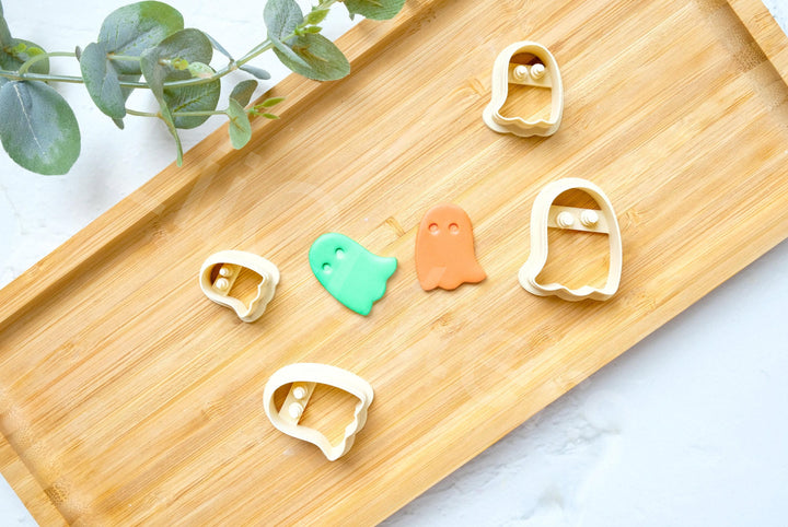 Ghost Clay Cutter Set: Halloween Spooky Earring Cutters (20-35mm)