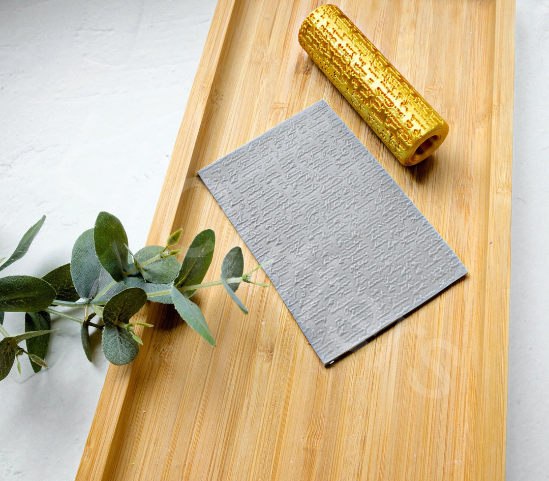 Text Clay Roller: Hand Written Letter, Poem, Flower - Earring Making Tool