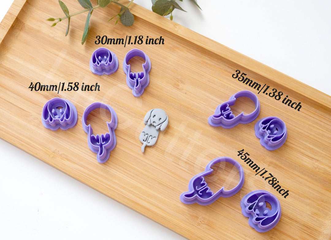 Dog Polymer Clay Cutter Set: Animal Cookie Cutter, Earring DIY