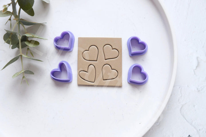 Heart Clay Cutter Set (4pc): Valentine Earring Making Tools, Valentine earring making tool