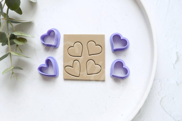 Heart Clay Cutter Set (4pc): Valentine Earring Making Tools, Valentine earring making tool