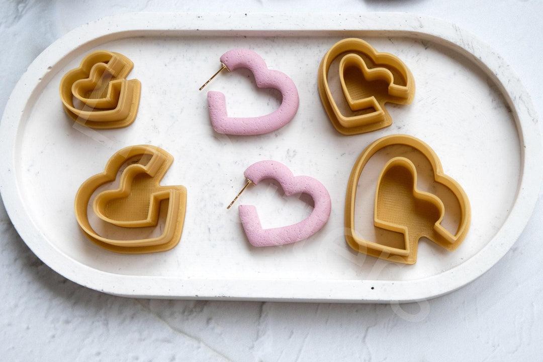 Heart Clay Cutter: Polymer Clay Earring & Cookie Tool