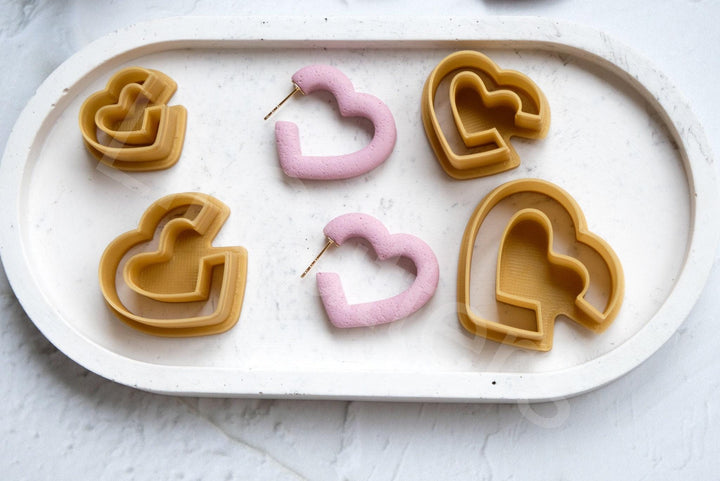 Heart Clay Cutter: Polymer Clay Earring & Cookie Tool