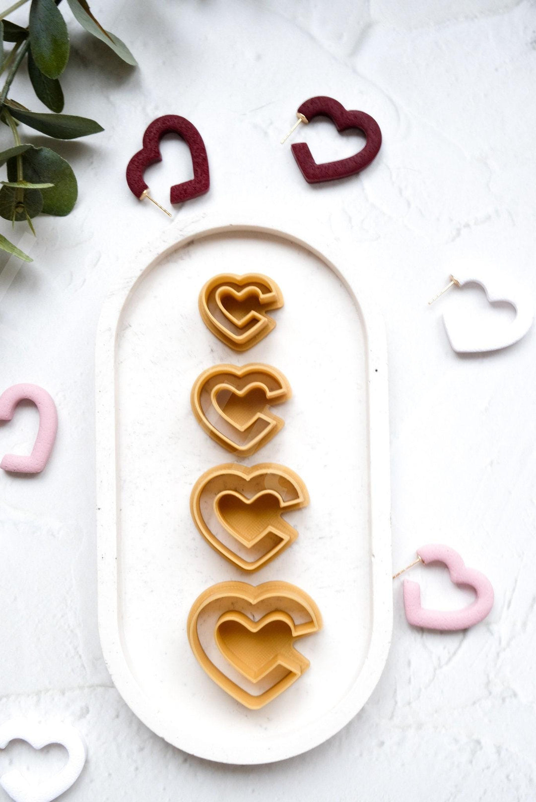 Heart Clay Cutter: Polymer Clay Earring & Cookie Tool