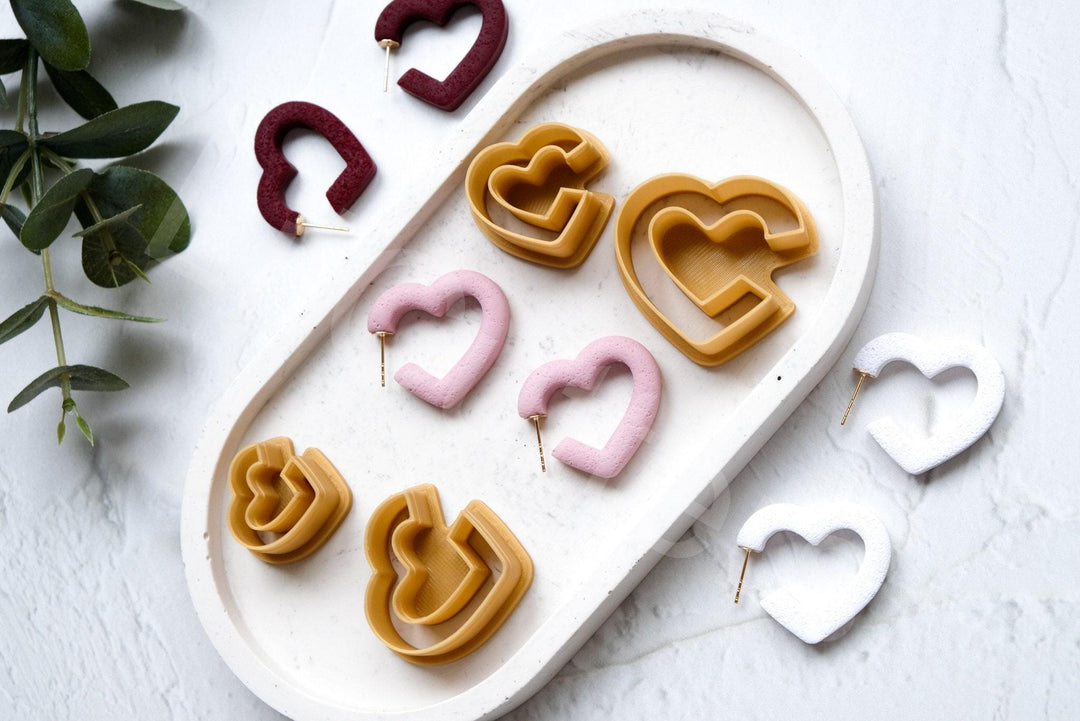 Heart Clay Cutter: Polymer Clay Earring & Cookie Tool