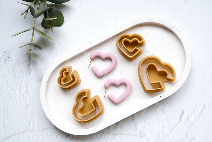 Heart Clay Cutter: Polymer Clay Earring & Cookie Tool