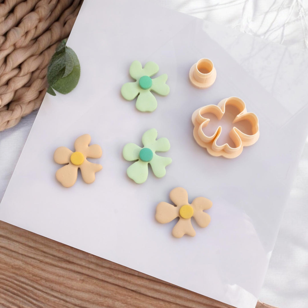 Matisse Flower Clay Cutter: Abstract Floral Polymer Clay Earring Tool