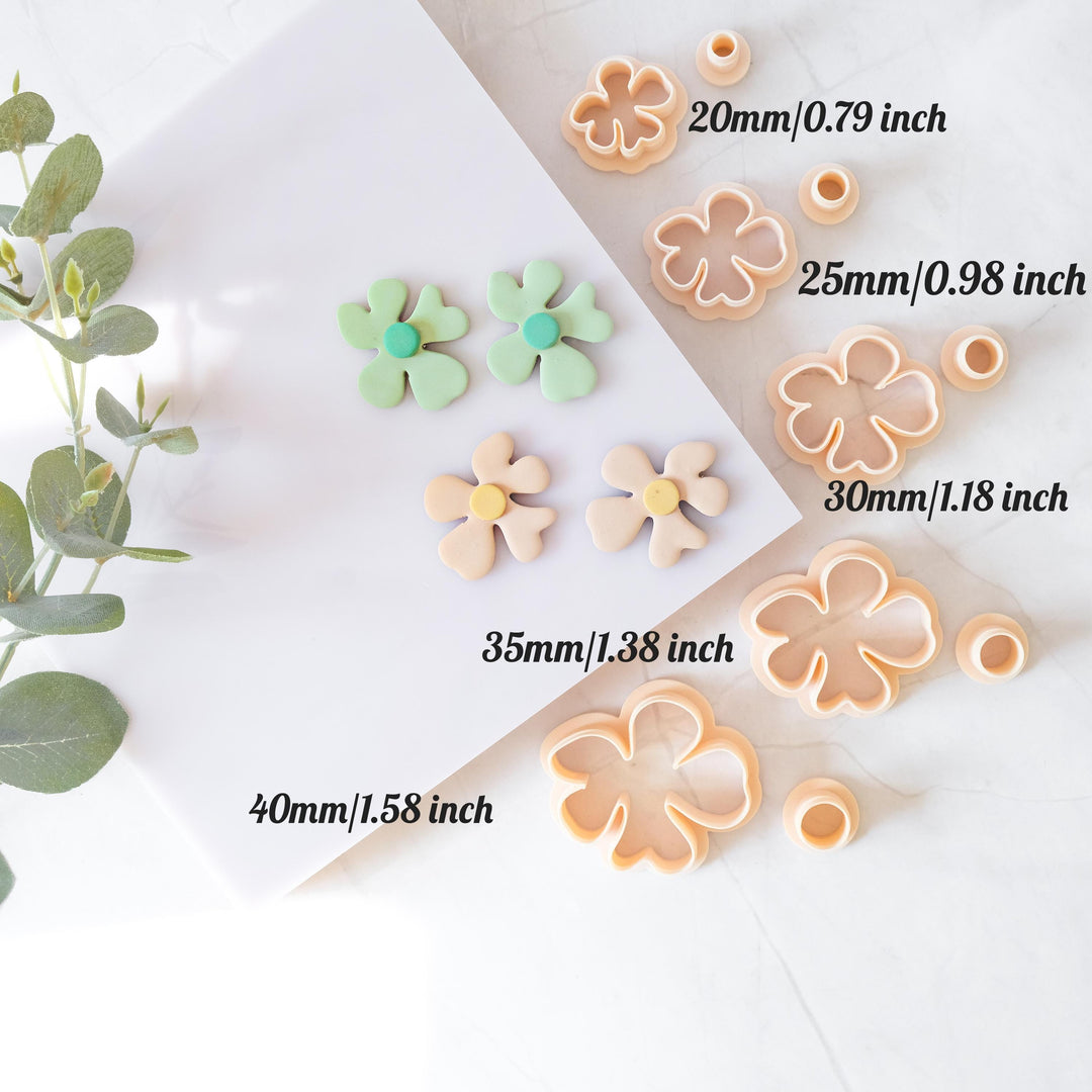 Matisse Flower Clay Cutter: Abstract Floral Polymer Clay Earring Tool