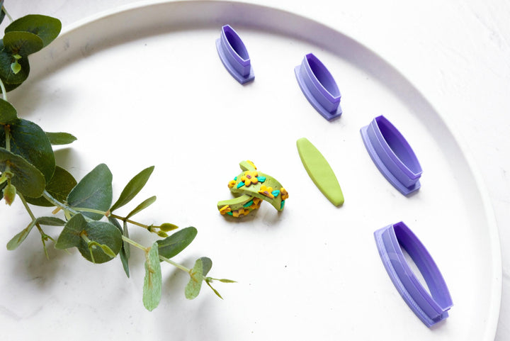 Huggie Hoop Polymer Clay Cutter: Geometric Earring Making Tool