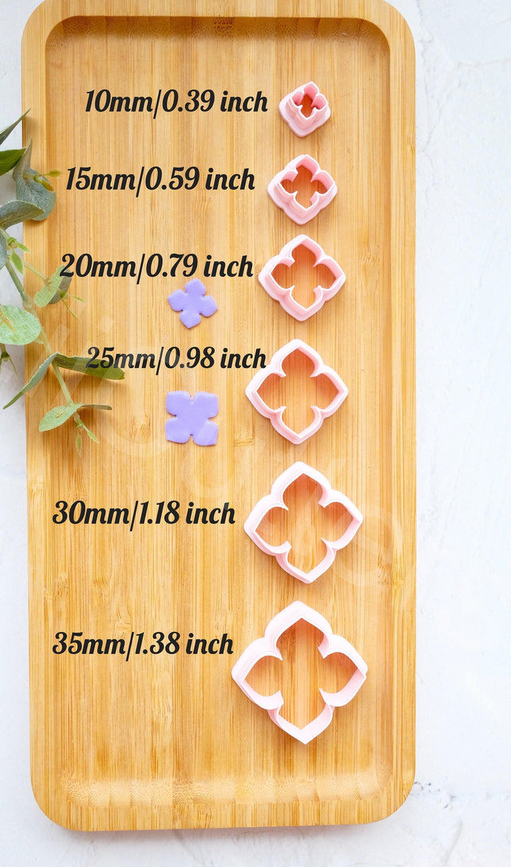 Hydrangea 3D Printed Polymer Clay Cutter Set | Flower Earring Shapes & Jewelry Making Tools