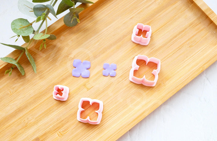 Hydrangea 3D Printed Polymer Clay Cutter Set | Flower Earring Shapes & Jewelry Making Tools