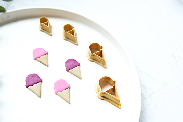 Ice Cream Polymer Clay Cutter Set: Summer Earring Cutters