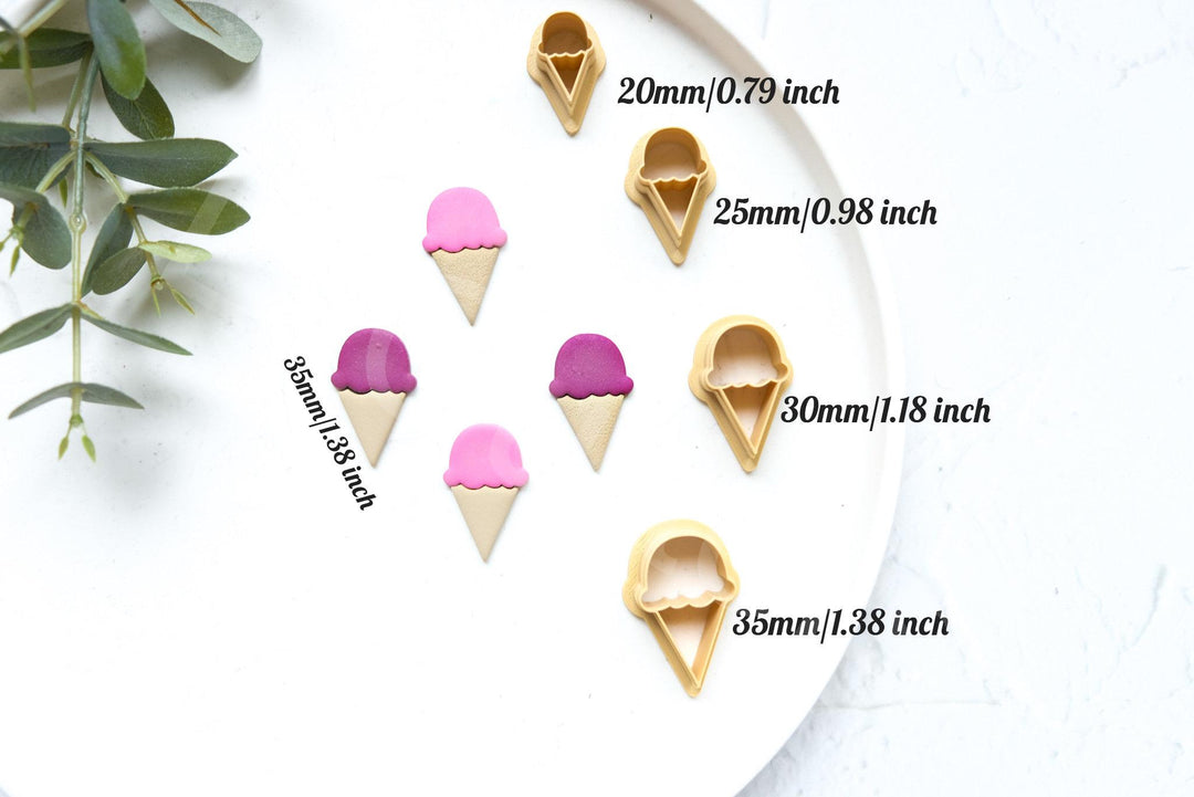 Ice Cream Polymer Clay Cutter Set: Summer Earring Cutters