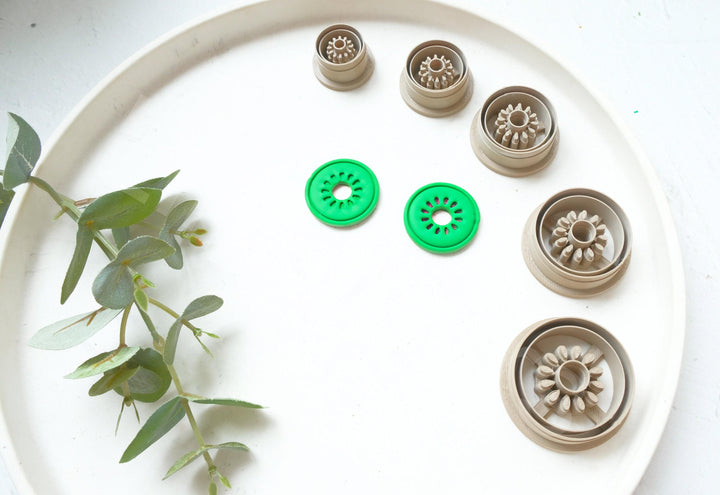 Kiwi Slice Polymer Clay Cutter – Tropical Fruit Clay Cutter for Earrings, Mini DIY Jewelry Making Tool, 3D Printed