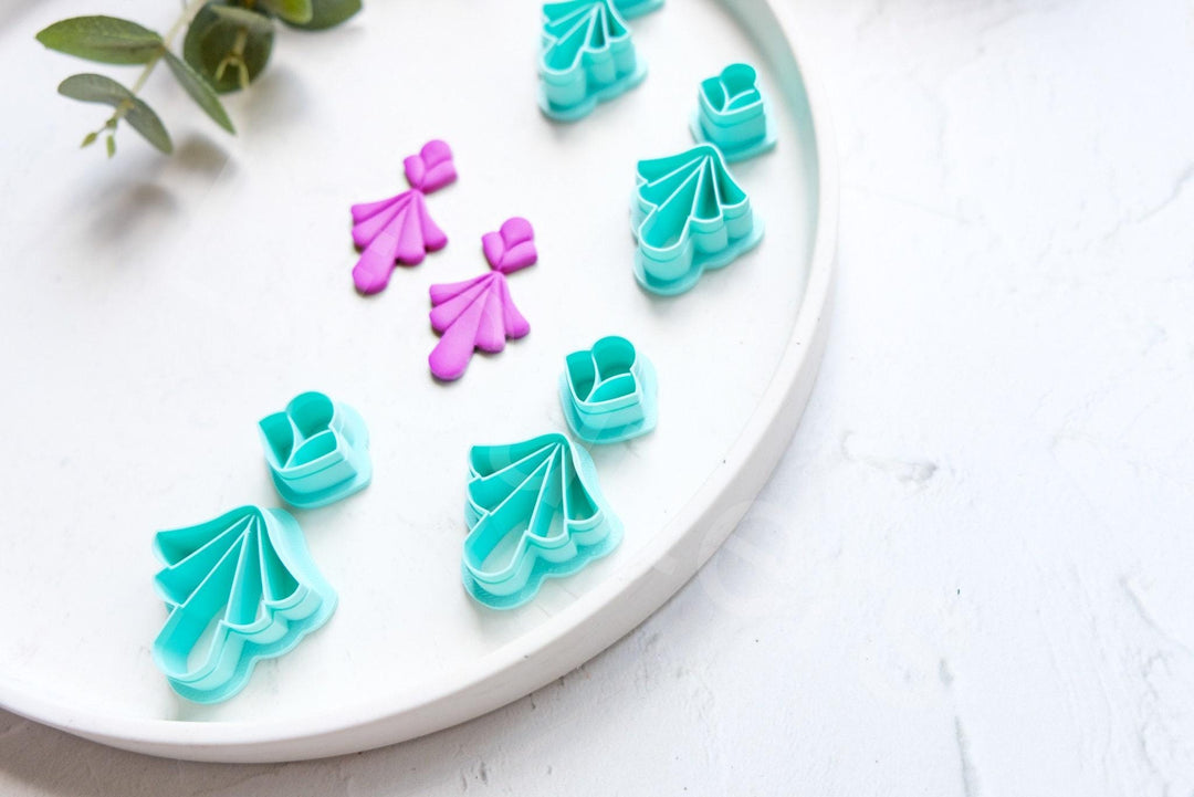 Leaf Polymer Clay Cutter Set: Embossed Petal Earring Cutters