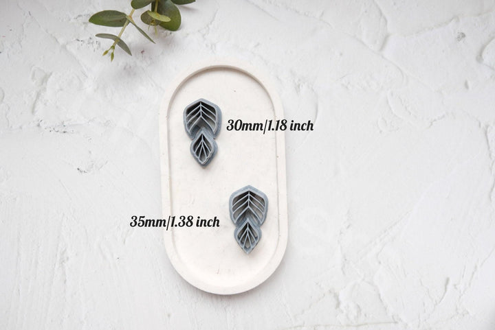 Leaf Polymer Clay Cutters: Earring & Hair Clip Molds