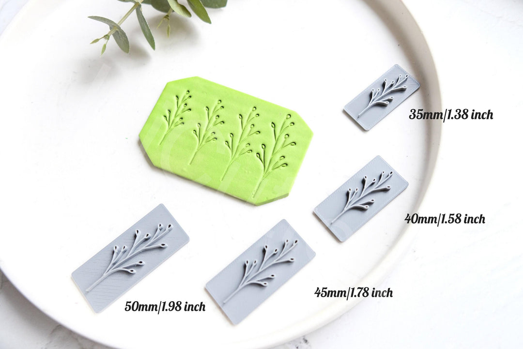 Leaf Polymer Clay Stamp: Botanical Embossing Tool, Earring Making