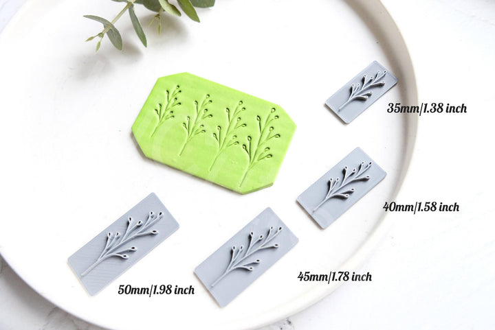 Leaf Polymer Clay Stamp: Botanical Embossing Tool, Earring Making