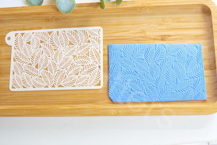 Leaf Texture Stencil for Polymer Clay: Earring Making